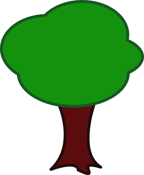 How To Set Use Green Tree, Brown Trunk Svg Vector - Tree Clip Art (492x598)