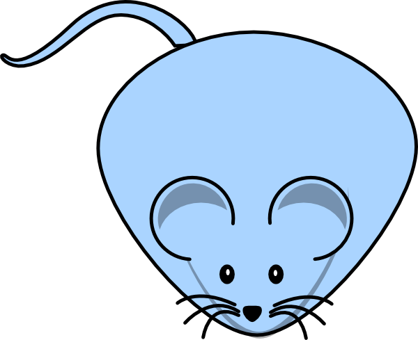 Fat Blue Male Mouse Clip Art - Fat Mouse Clipart (600x489)