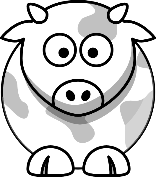 Cow Outline Clip Art At Clipart Library - Draw Cartoon Cow (528x598)