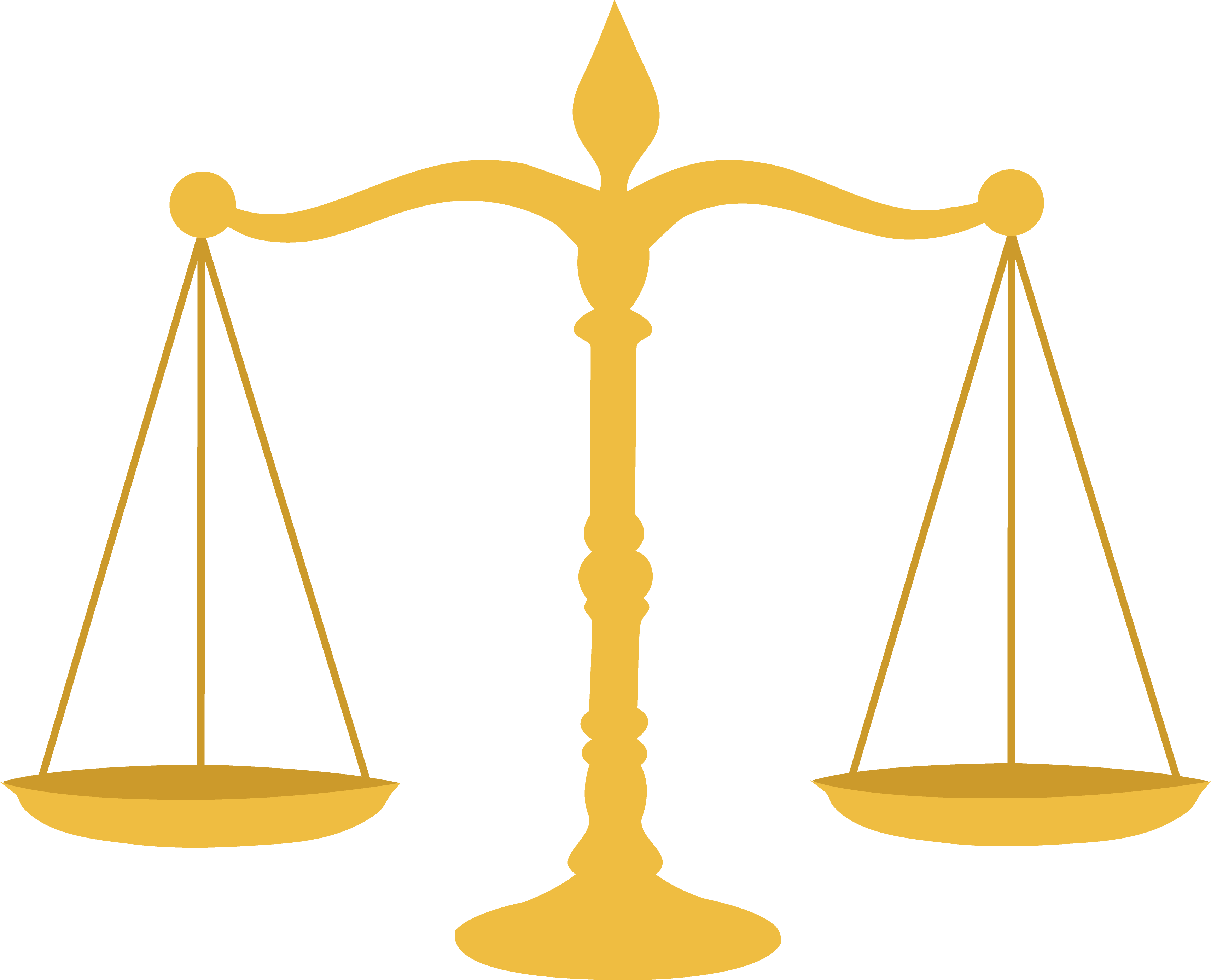 Golden Legal Scales Clip Art Images - Scales Of Justice Clipart (3425x2771)