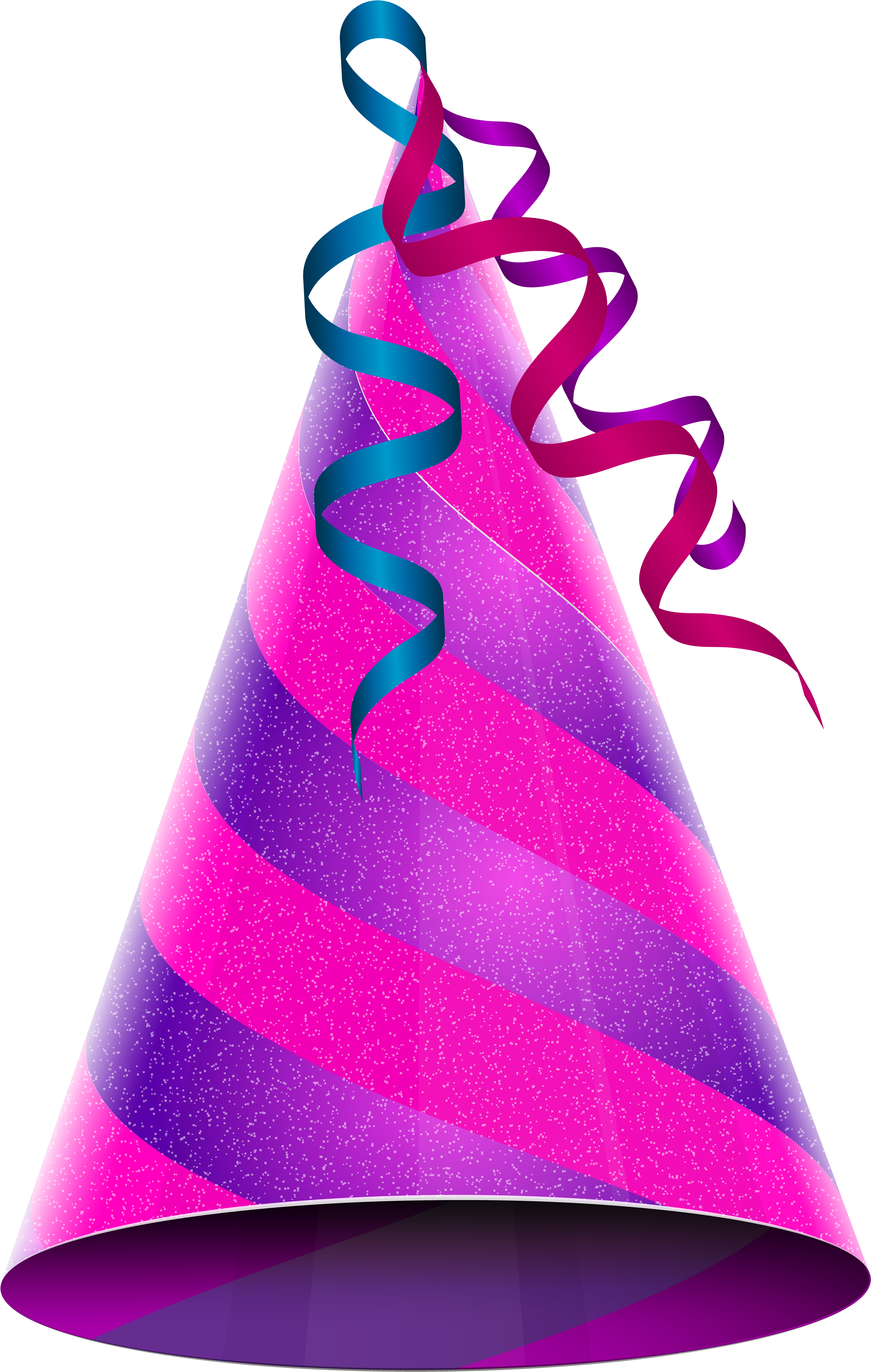 Birthday Party Hat Purple Pink Png Clip Art Imageu200b - Purple Pink Party Hat (5167x8000)