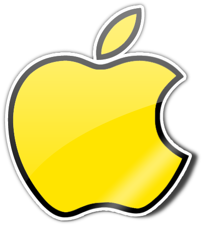 Yellow Apple Stciker By Pygoscelis On Clipart Library - Icon (512x512)