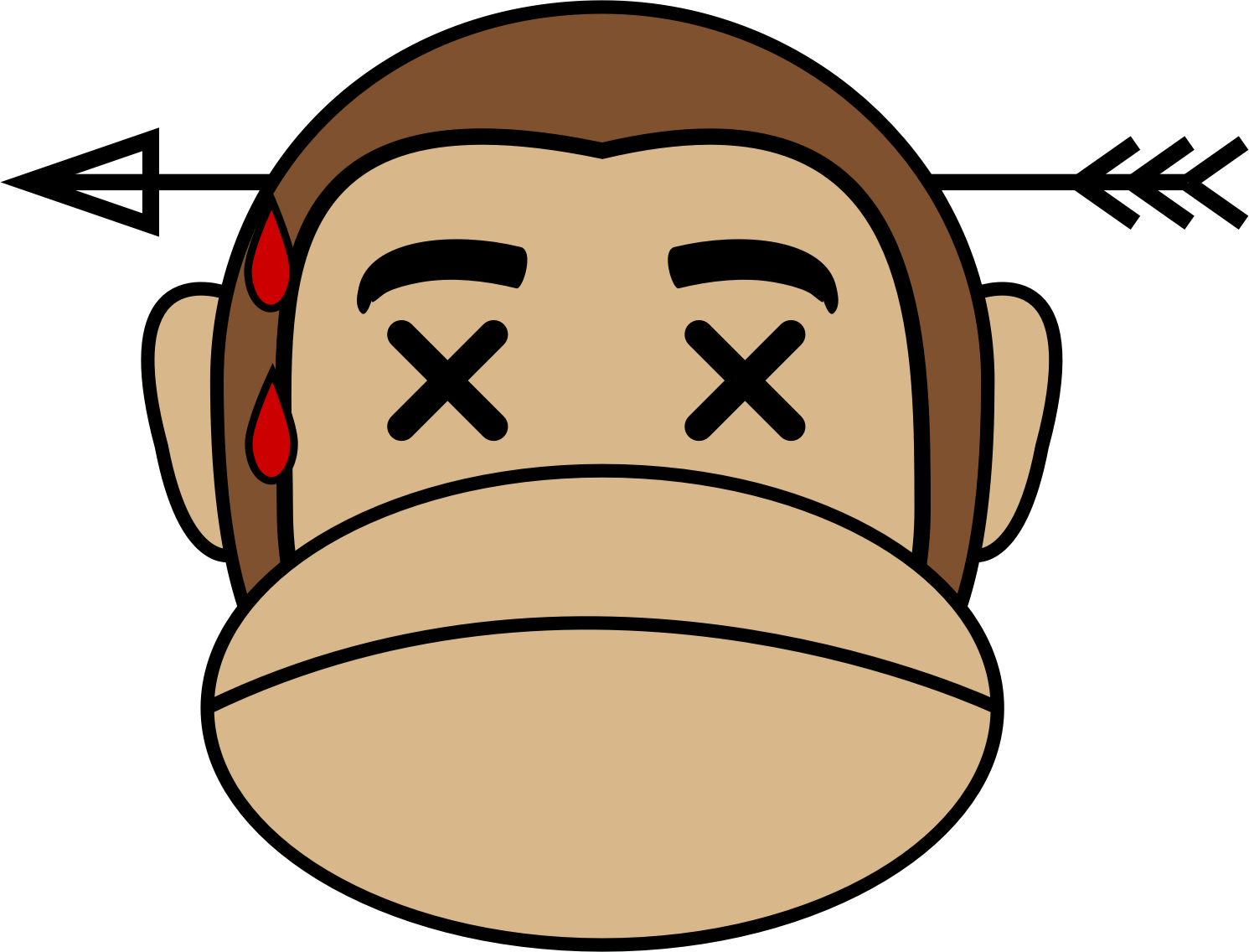 Monkey - Ape Emoji (1491x1136)