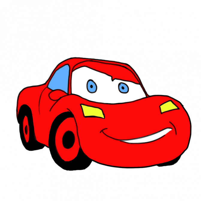 Coloring Pages Cute Drawing Cars For Kids Car Drawings - Cars Cartoon Drawings (671x671)