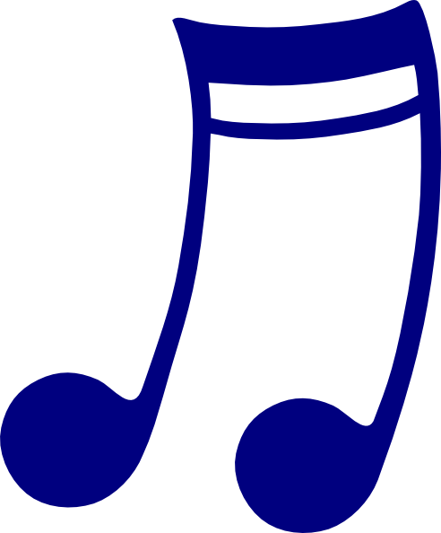 Blue Music Note Clip Art (492x594)