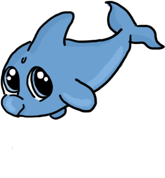 Dolphin Baby By Merleee On Deviantart - Cartoon (900x506)