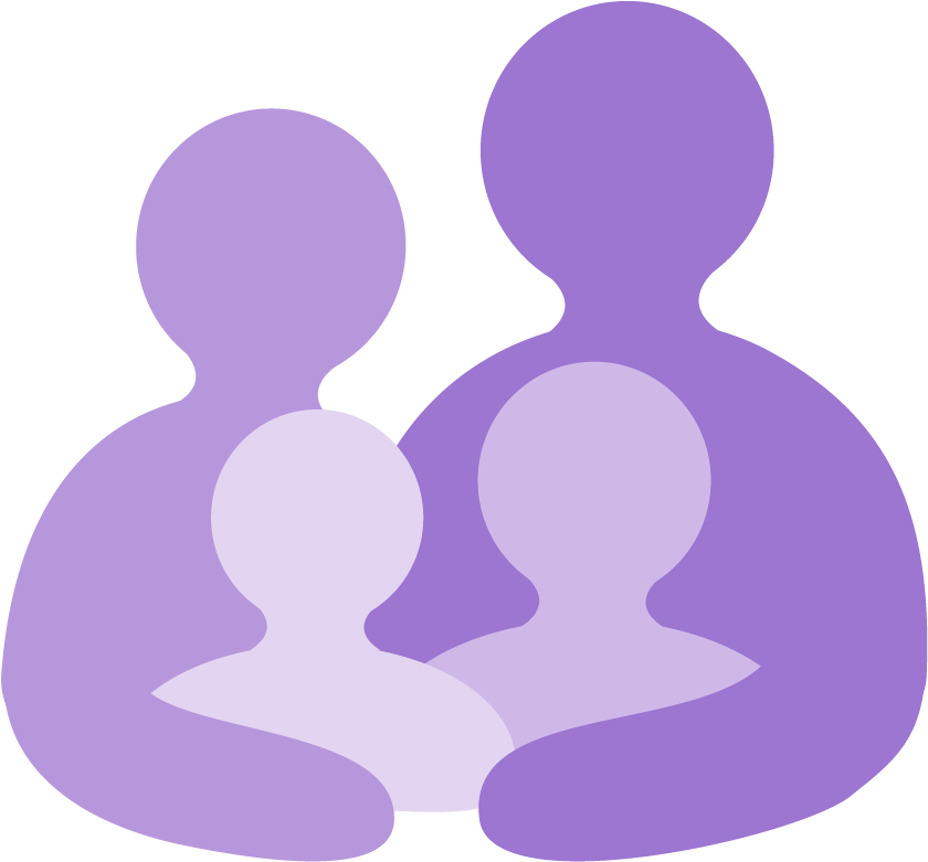 Purple Family Cliparts - Purple Family Clip Art (913x860)