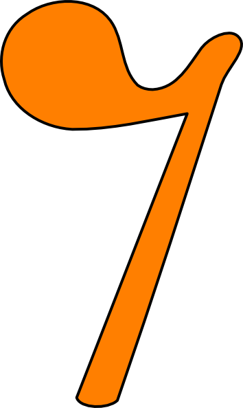 Musical Clipart Rests - Eighth Rest (354x594)