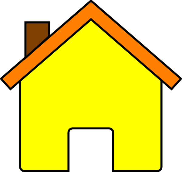 Yellow House 2 Clip Art At Clipart Library - House (600x565)