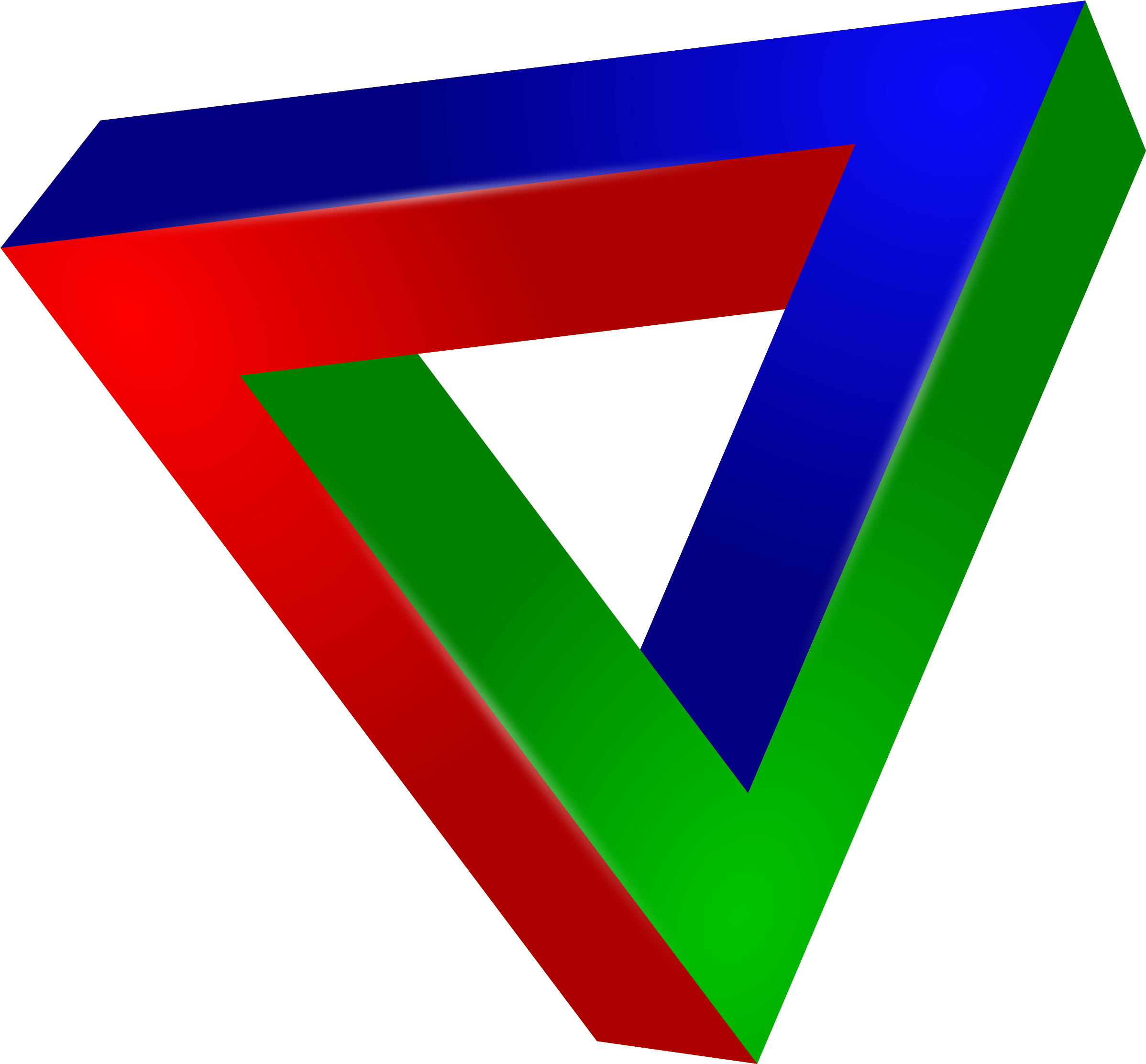 Triangle Clip Art - Triangle Optical Illusion Color (2400x2233)