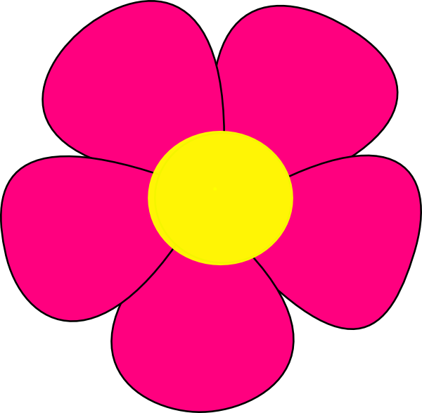 Simple Flower Clip Art At Clker - Simple Flower Clip Art At Clker (600x587)