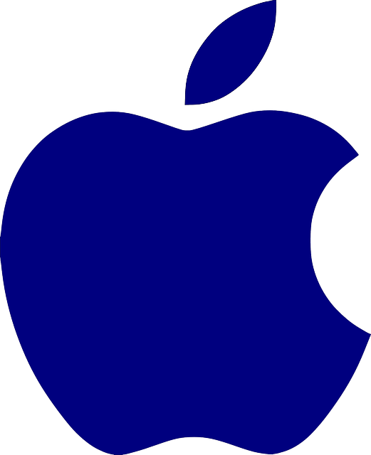 Apple Logo White Clip Art At Clker - Apple Logo Png Blue (521x640)
