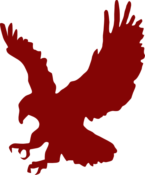 Crimson Eagle Clip Art At Clker - Eagle Silhouette (498x599)