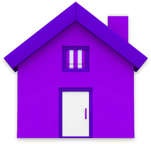 House Clipart Purple - Purple Home Folder Icon (600x600)