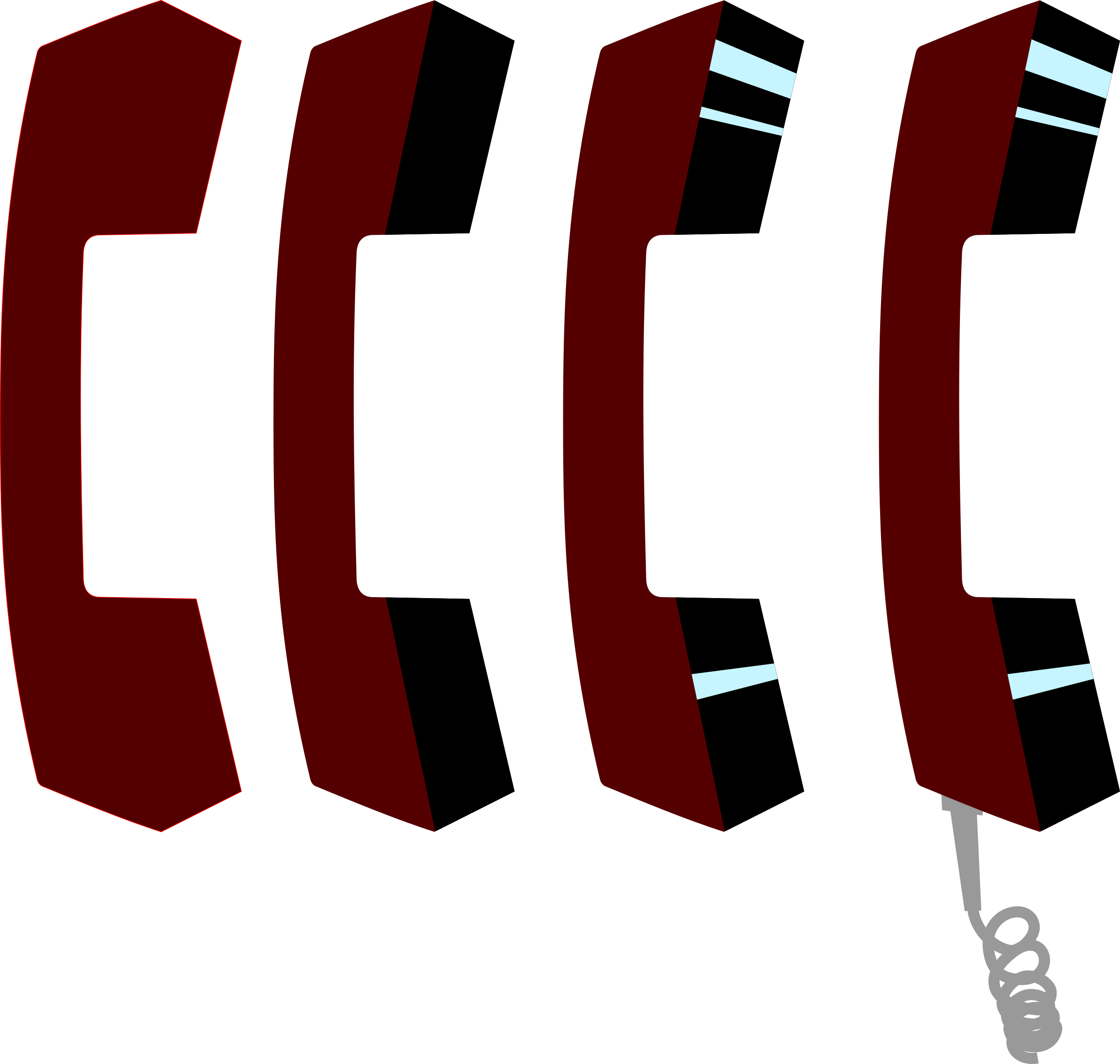 Telephone Clipart Handset - Phone Handset Clip Art (2400x2279)
