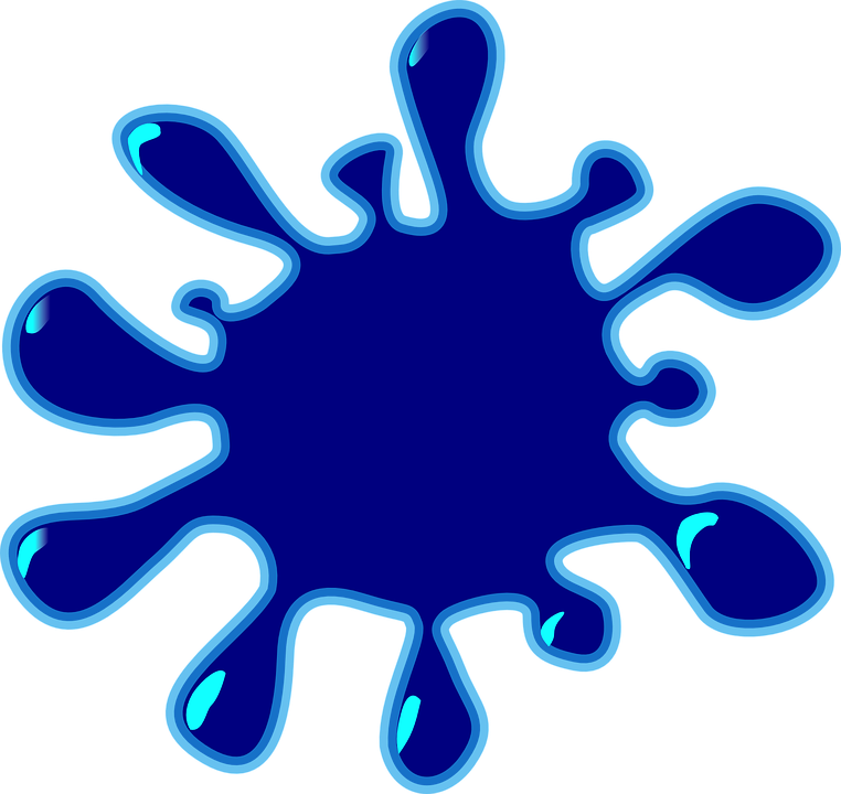 Ink Clipart Water Splash - Paint Splatter Clip Art (762x720)