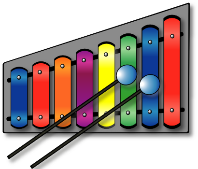 Clip Art Info - Xylophone Png (410x350)