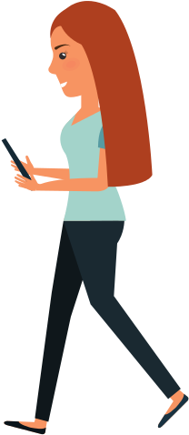 Smartphone Girl Cliparts - Lady Using Smartphone Vector (550x550)