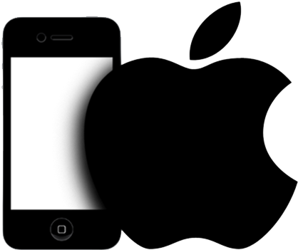 Iphone Apple Png Image - Iphone 5 Logo Png (431x358)