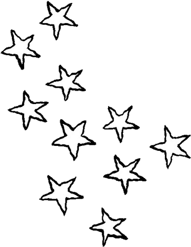 Line Transparent Cliparts - Stars Clipart Black And White (500x500)