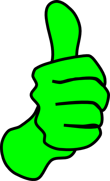 Clip Arts Related To - Green Thumbs Up Sign (366x599)