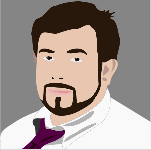 Dad With Beard Clipart (600x596)