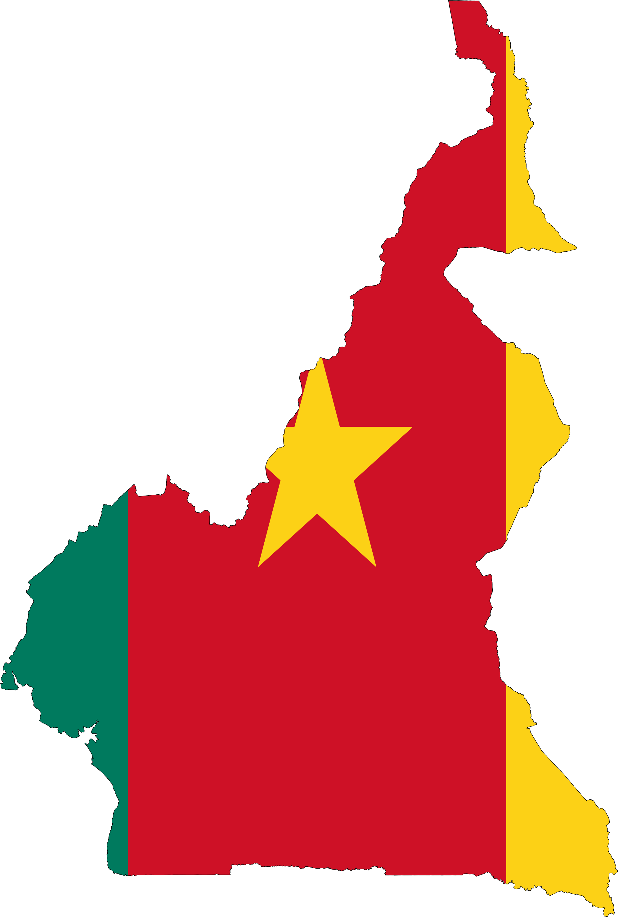 Cameroon Clip Art - Cameroon Map Capital City (2048x3045)