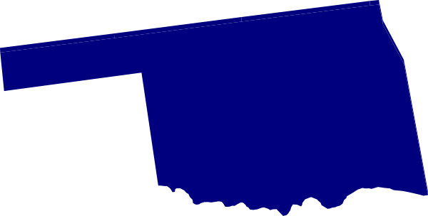 Oklahoma Blue/purple Clip Art At Clker - Oklahoma Clipart (600x304)