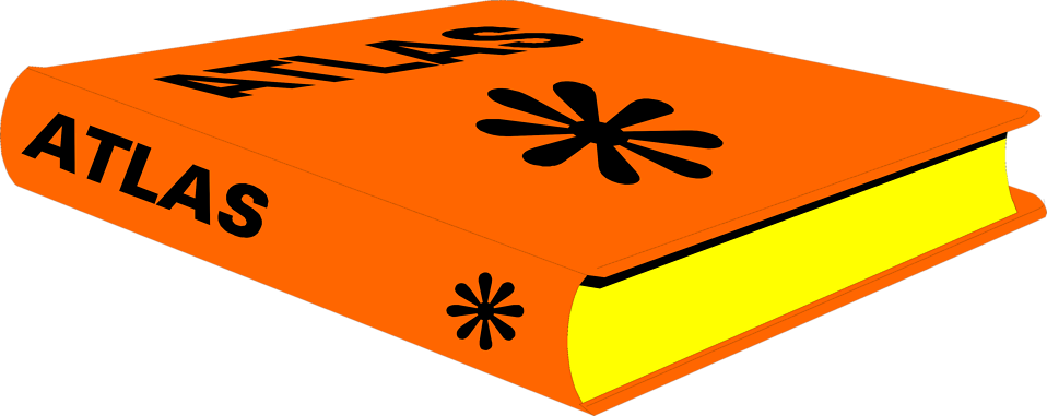 Book - Atlas Clipart (958x381)
