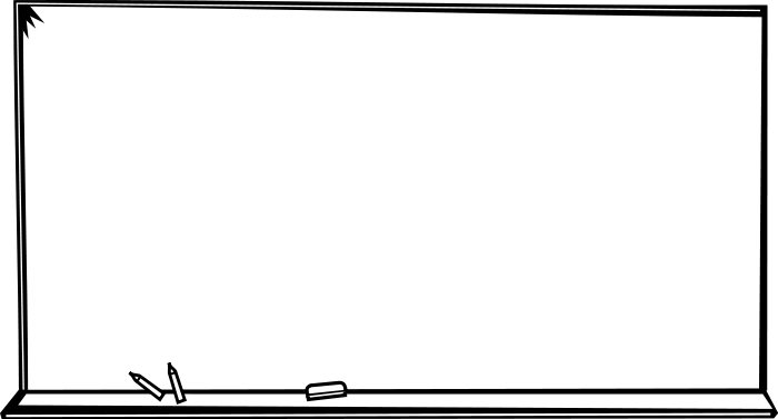 Blackboard Clipart Whiteboard Pencil And In Color Blackboard - Black And White Chalkboard Clipart (700x377)