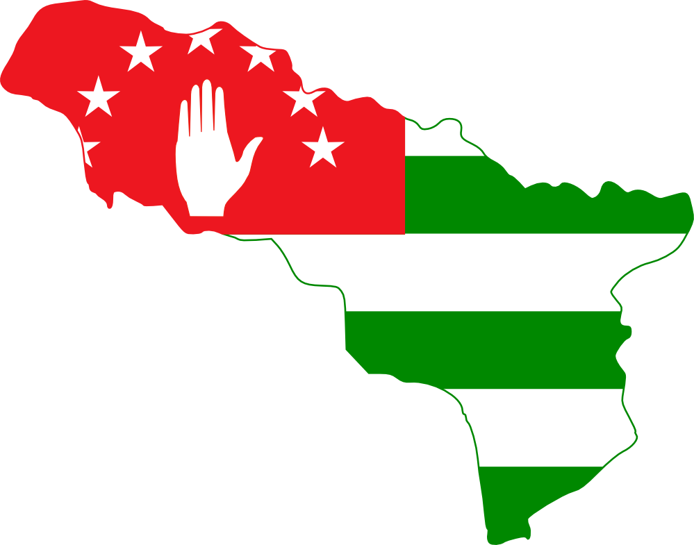 Flag Map Of Abkhazia Drapeau Bandiera Bandeira Flagga - Abkhazia Flag Map (999x785)