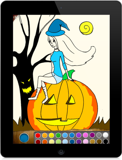 Ipad Coloring App Scary Colors Coloring Book App For - Xcode Coloring Book (412x550)