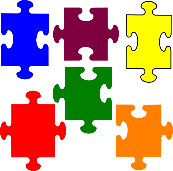 Jigsaw Puzzle Clip Art (600x593)