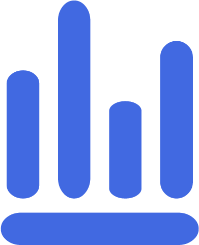 Royal Blue Bar Chart 8 Icon - Colorfulness (512x512)