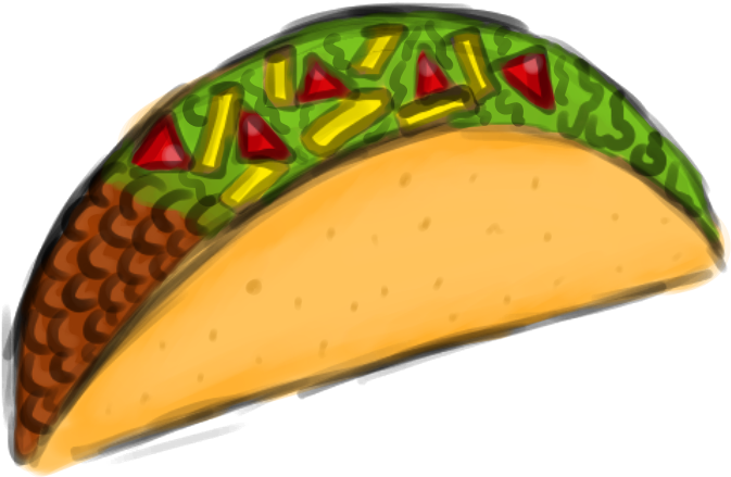 Taco Clipart Transparent Background - Taco (1000x1000)