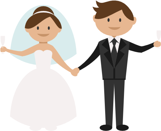 Groom, Wedding Couple, Bride Icon Png Images Png Images - Bride And Groom Png (513x419)