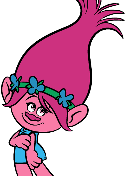 Trolls Poppy Clipart Trolls Movie Clip Art Cartoon - Princess Poppy Coloring Sheet (430x600)