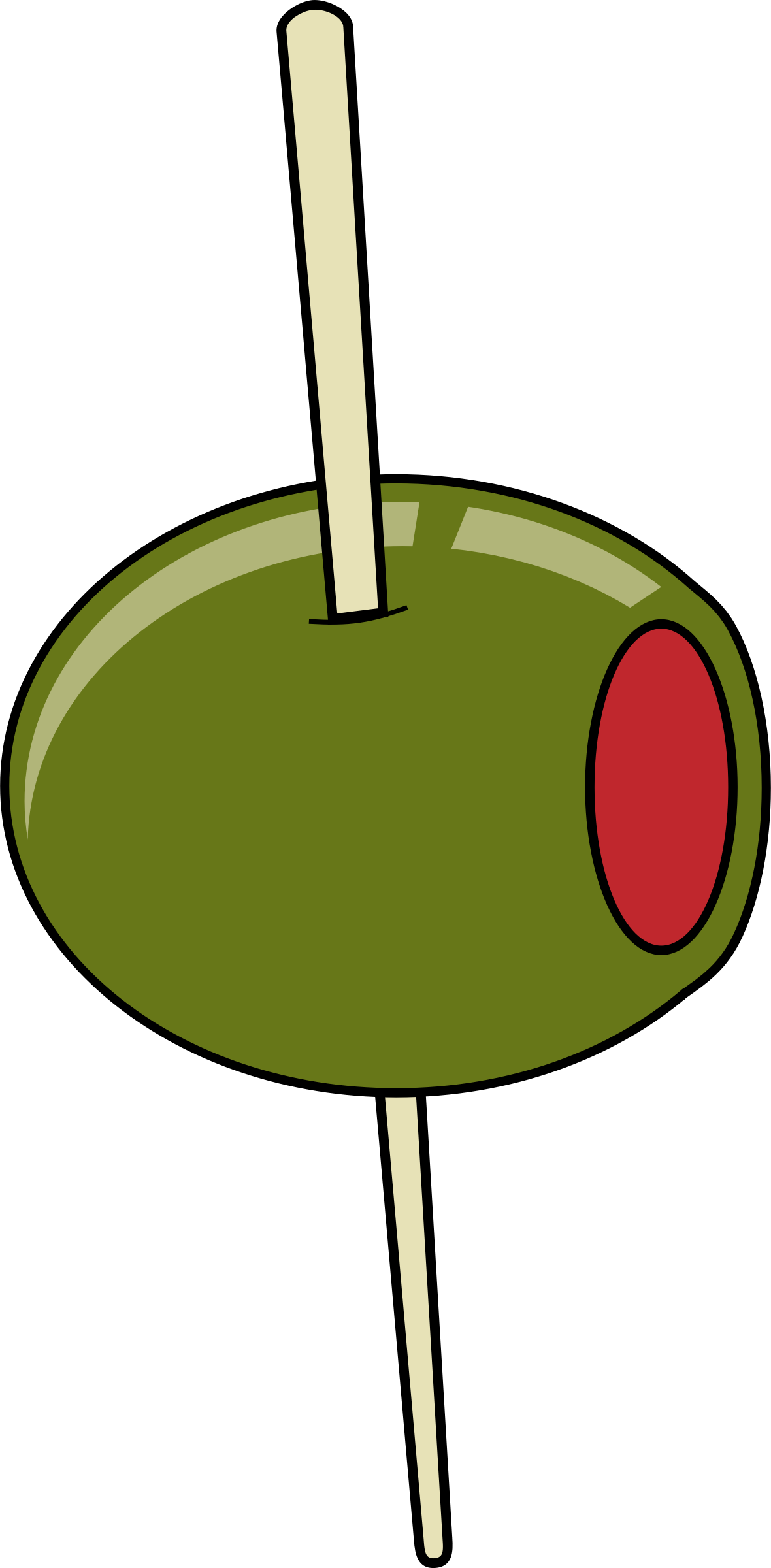 Green Olive On A Toothpick - Olive Toothpick (1180x2400)