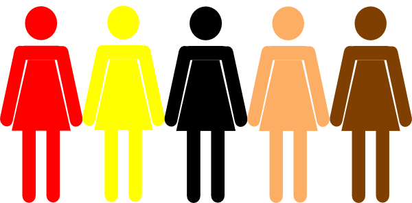 Women In Color Clip Art At Clker - Women Of Color Clipart (600x296)