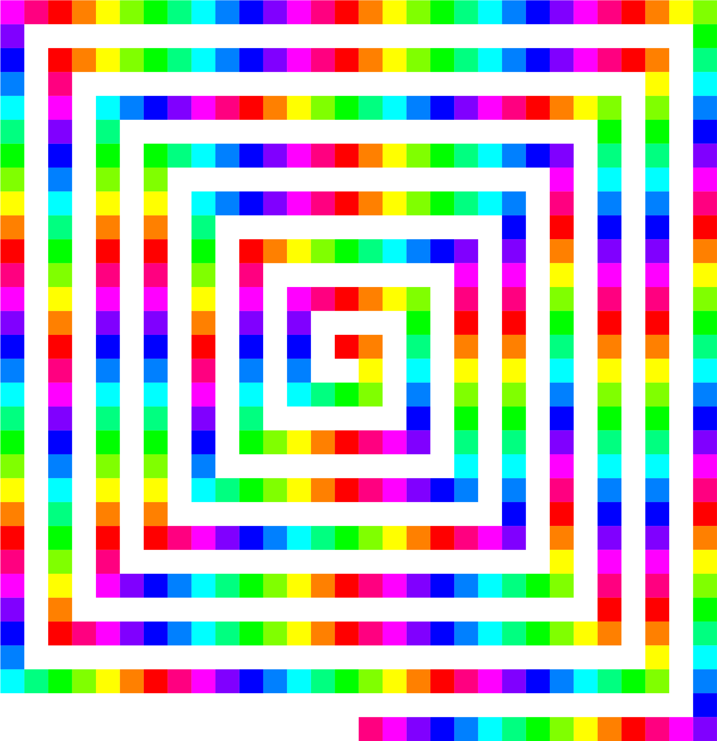 12 Color 480 Square Spiral Png Clip Arts - Color Spiral Png (2400x2400)
