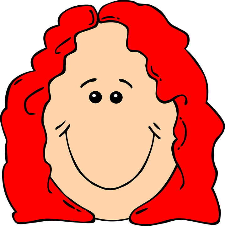Hd Clipart Girl, Red, Female, Woman, Face 106kb - Clip Art Red Hair (717x720)