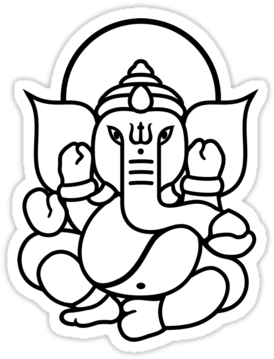 Simple Ganesha Drawing For Kids - Ganesh Images For Drawing (375x360)