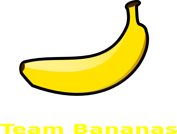 Team Bananas Logo Clip Art - Banana Stilizzata (600x456)