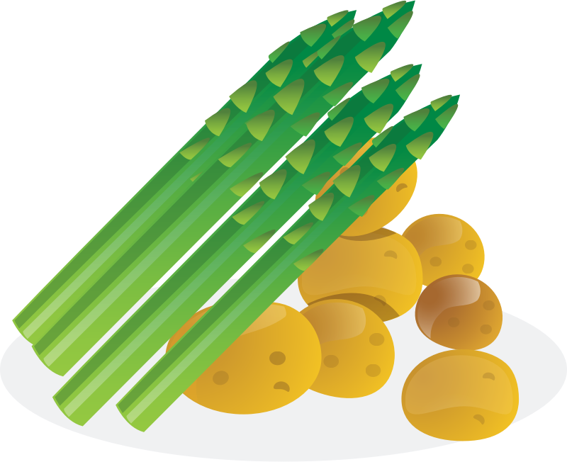 Free To Use &, Public Domain Vegetables Clip Art - Asparagus Clipart (800x652)