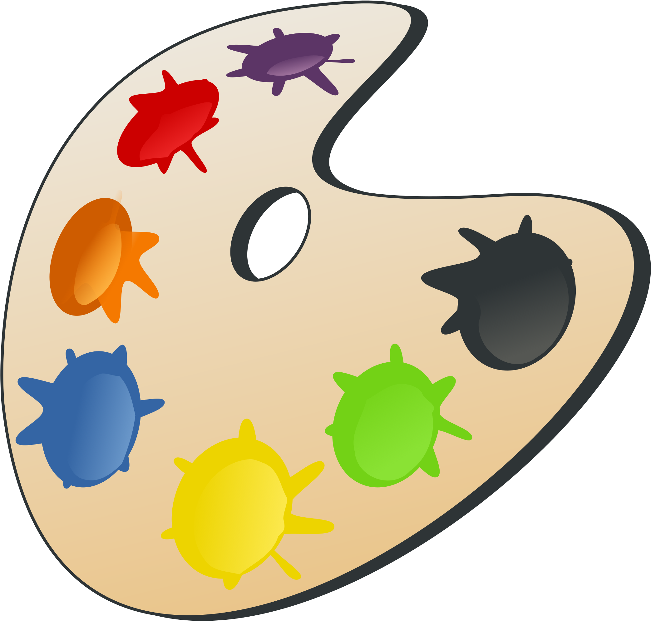 Aquarela Colors By Valessiobrito - Transparent Background Paint Clipart (2400x2247)