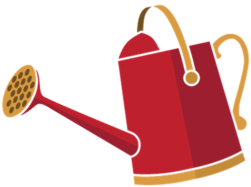 Produce From The Garden Icon Set Of 13 - Watering Can Vector (568x399)