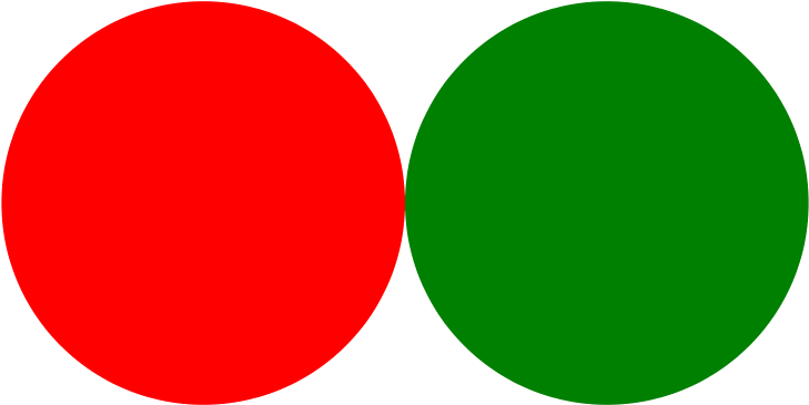Circle Clipart Green Circle - 赤 と 緑 色 (1000x400)