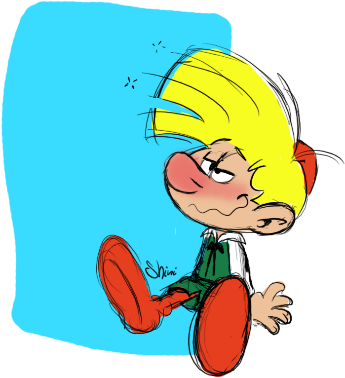 I Draw Things When I'm Tired By Shini-smurf - Im Tired Cartoon (736x818)