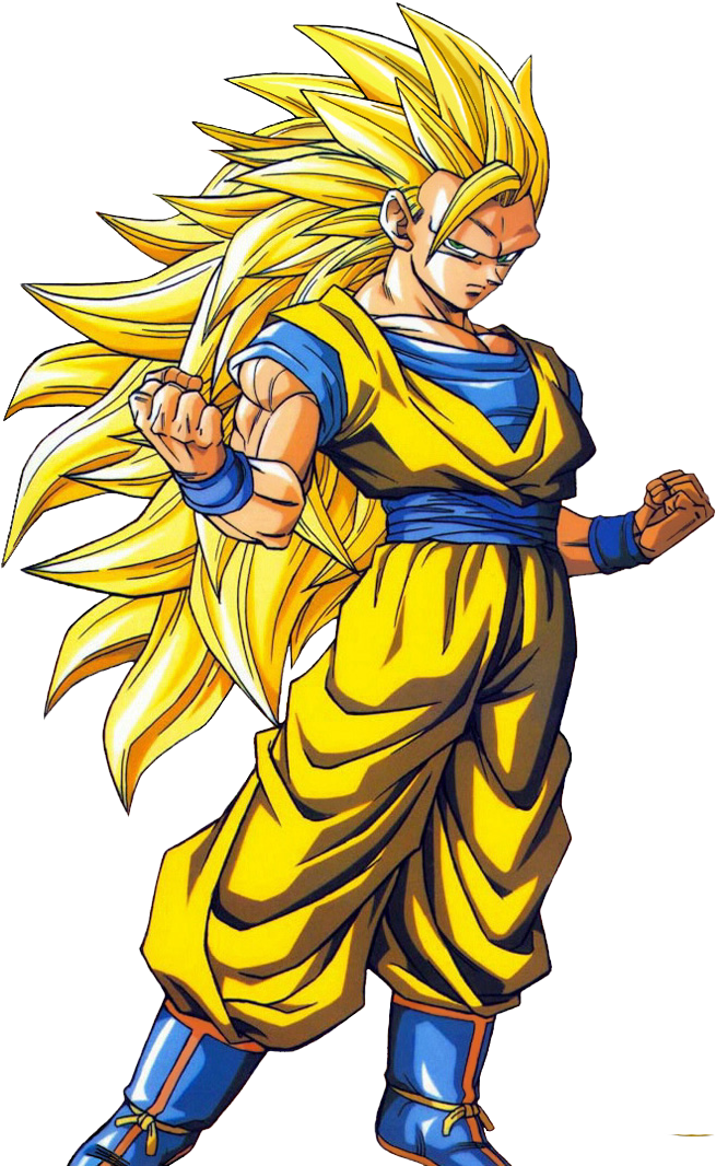 Clipart Of Goku In Super Saiyan - Goku Super Saiyan 3 (869x1086)