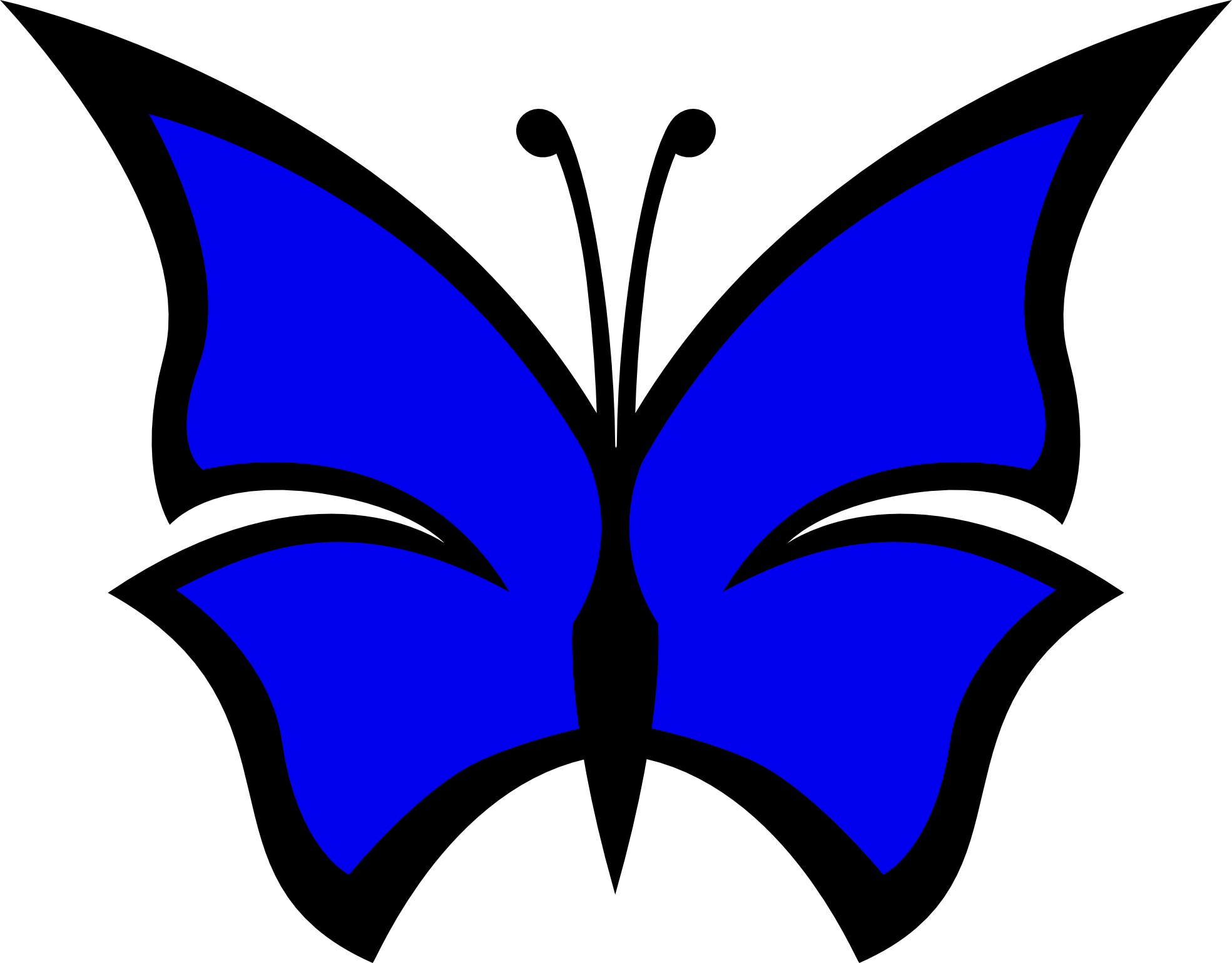 Light Blue Colour Clipart - Marron Butterfly (1969x1540)